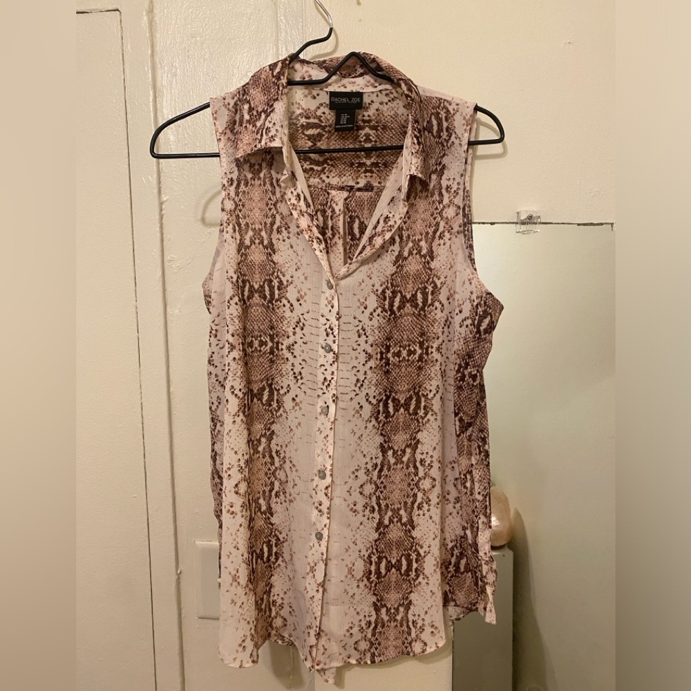 Snakeskin business casual tank